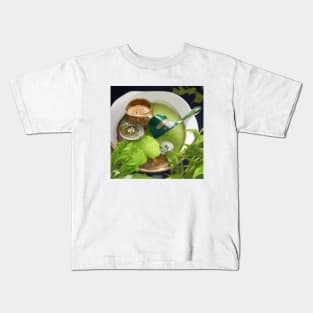 Matcha Japanese Green Tea Vintage Kids T-Shirt